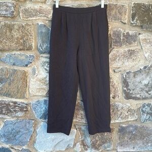 St. John Collection by Marie Gray Pleated Santana Knit Pants in Brown Size 2